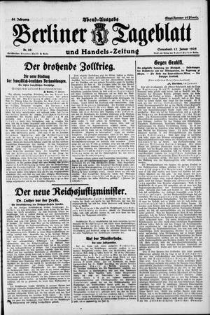 Berliner Tageblatt und Handels-Zeitung vom 17.01.1925