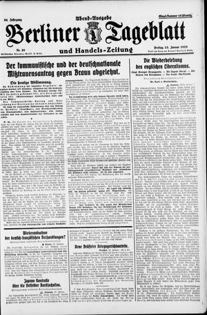 Berliner Tageblatt und Handels-Zeitung vom 23.01.1925