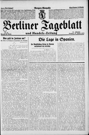 Berliner Tageblatt und Handels-Zeitung vom 25.01.1925