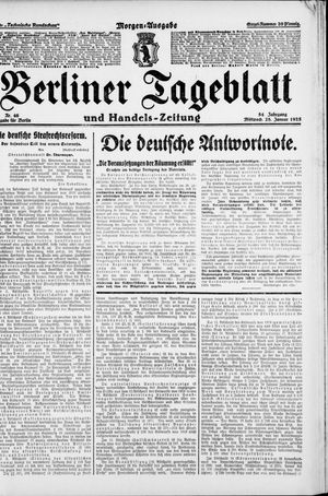 Berliner Tageblatt und Handels-Zeitung vom 28.01.1925