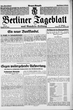 Berliner Tageblatt und Handels-Zeitung vom 29.01.1925