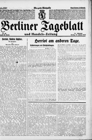 Berliner Tageblatt und Handels-Zeitung vom 30.01.1925
