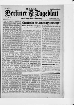 Berliner Tageblatt und Handels-Zeitung vom 02.02.1925