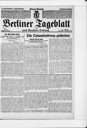 Berliner Tageblatt und Handels-Zeitung on Feb 7, 1925