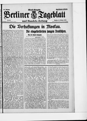 Berliner Tageblatt und Handels-Zeitung vom 16.02.1925