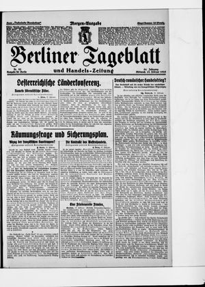 Berliner Tageblatt und Handels-Zeitung vom 18.02.1925