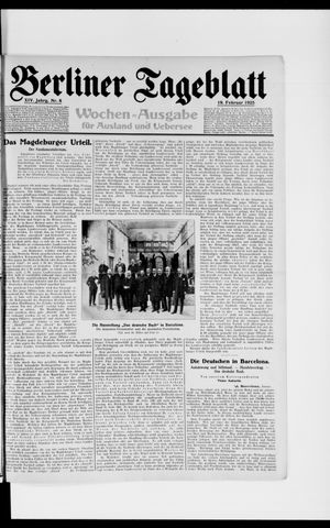 Berliner Tageblatt und Handels-Zeitung vom 19.02.1925
