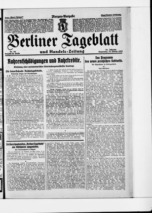 Berliner Tageblatt und Handels-Zeitung vom 19.02.1925