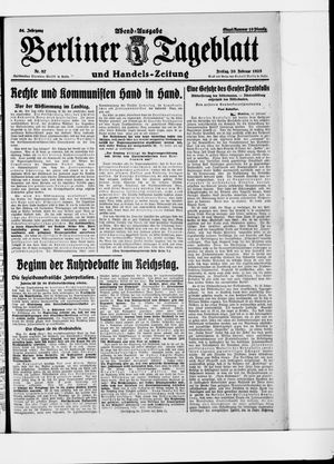 Berliner Tageblatt und Handels-Zeitung on Feb 20, 1925