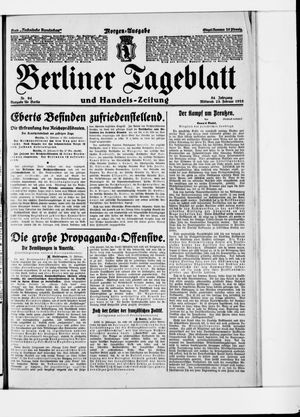 Berliner Tageblatt und Handels-Zeitung vom 25.02.1925