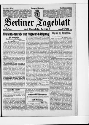 Berliner Tageblatt und Handels-Zeitung vom 26.02.1925