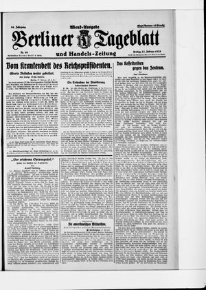 Berliner Tageblatt und Handels-Zeitung vom 27.02.1925