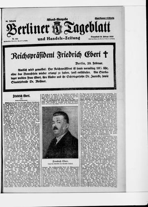 Berliner Tageblatt und Handels-Zeitung on Feb 28, 1925