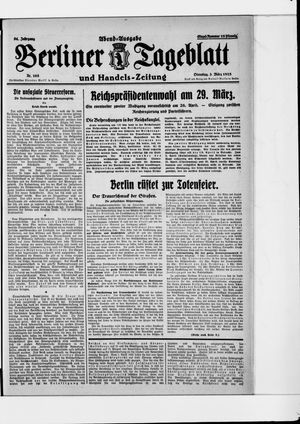 Berliner Tageblatt und Handels-Zeitung vom 03.03.1925