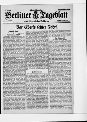 Berliner Tageblatt und Handels-Zeitung vom 04.03.1925