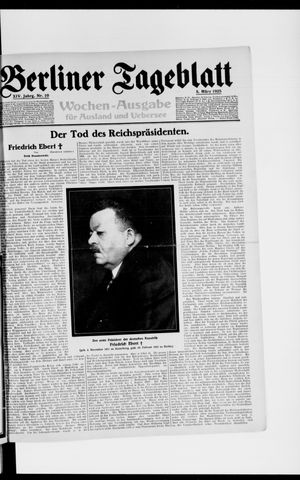Berliner Tageblatt und Handels-Zeitung vom 05.03.1925