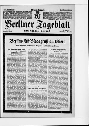 Berliner Tageblatt und Handels-Zeitung on Mar 5, 1925