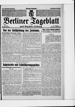 Berliner Tageblatt und Handels-Zeitung vom 11.03.1925