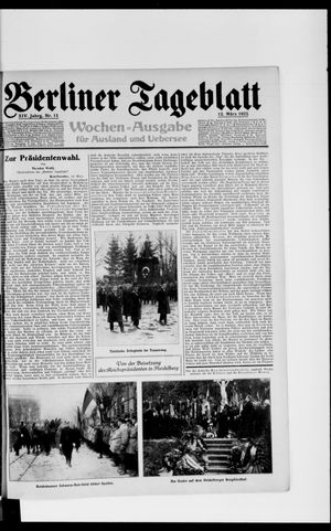 Berliner Tageblatt und Handels-Zeitung vom 12.03.1925