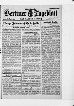 Berliner Tageblatt und Handels-Zeitung vom 14.03.1925