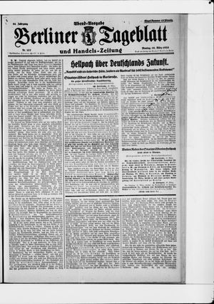 Berliner Tageblatt und Handels-Zeitung on Mar 16, 1925