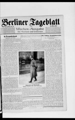 Berliner Tageblatt und Handels-Zeitung vom 19.03.1925