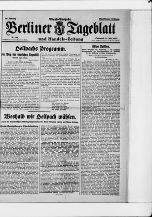 Berliner Tageblatt und Handels-Zeitung vom 21.03.1925