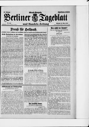 Berliner Tageblatt und Handels-Zeitung vom 25.03.1925