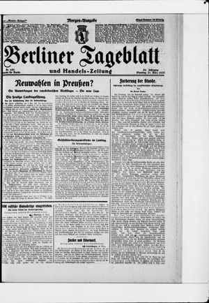 Berliner Tageblatt und Handels-Zeitung vom 31.03.1925
