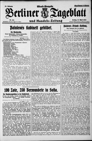 Berliner Tageblatt und Handels-Zeitung vom 17.04.1925