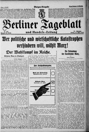 Berliner Tageblatt und Handels-Zeitung vom 24.04.1925