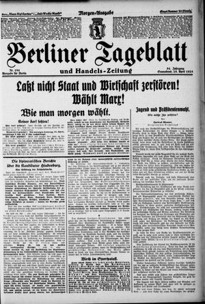 Berliner Tageblatt und Handels-Zeitung vom 25.04.1925