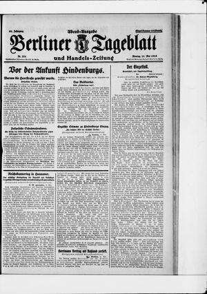 Berliner Tageblatt und Handels-Zeitung on May 11, 1925