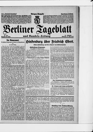 Berliner Tageblatt und Handels-Zeitung vom 13.05.1925