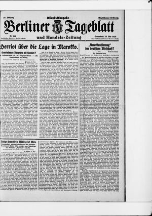 Berliner Tageblatt und Handels-Zeitung vom 23.05.1925