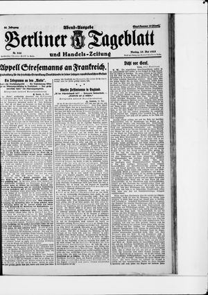 Berliner Tageblatt und Handels-Zeitung on May 25, 1925