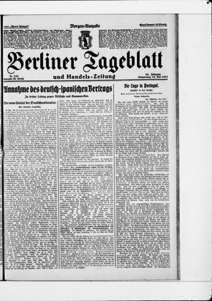 Berliner Tageblatt und Handels-Zeitung vom 28.05.1925