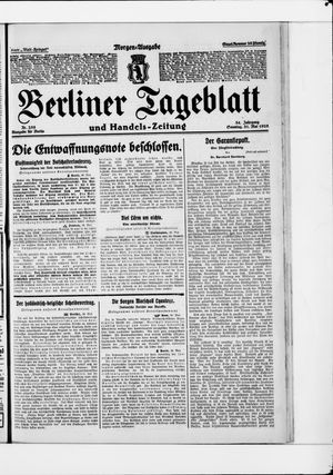 Berliner Tageblatt und Handels-Zeitung vom 31.05.1925