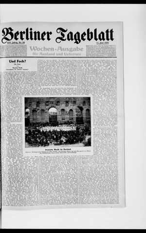 Berliner Tageblatt und Handels-Zeitung vom 11.06.1925