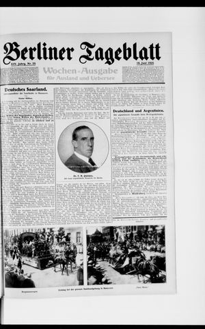 Berliner Tageblatt und Handels-Zeitung vom 18.06.1925
