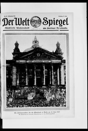 Berliner Tageblatt und Handels-Zeitung vom 21.06.1925