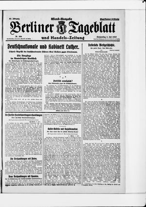 Berliner Tageblatt und Handels-Zeitung vom 02.07.1925
