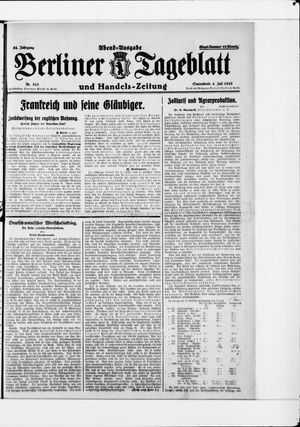 Berliner Tageblatt und Handels-Zeitung vom 04.07.1925