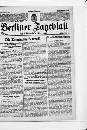 Berliner Tageblatt und Handels-Zeitung vom 07.07.1925