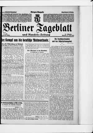 Berliner Tageblatt und Handels-Zeitung vom 15.07.1925