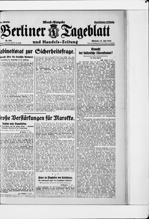 Berliner Tageblatt und Handels-Zeitung on Jul 15, 1925