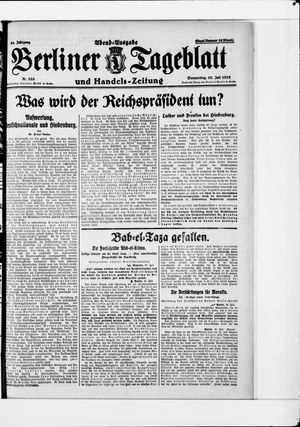 Berliner Tageblatt und Handels-Zeitung vom 16.07.1925