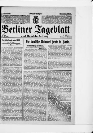 Berliner Tageblatt und Handels-Zeitung vom 19.07.1925