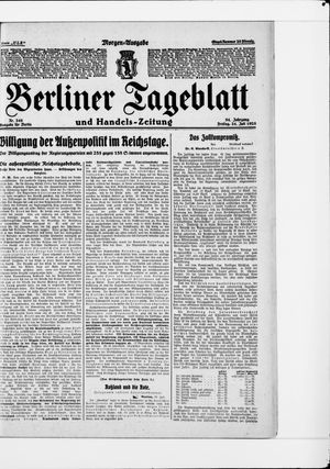 Berliner Tageblatt und Handels-Zeitung vom 24.07.1925