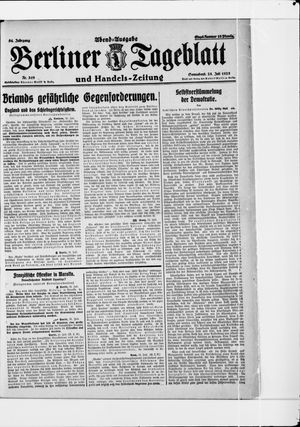 Berliner Tageblatt und Handels-Zeitung vom 25.07.1925